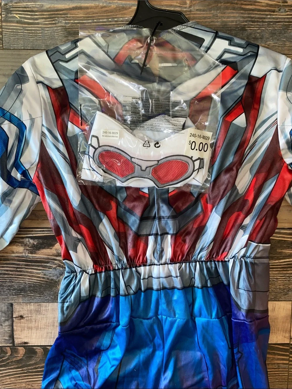Marvel Avengers Captain America Superhero Jumpsuit Costume with mask size M 7-8